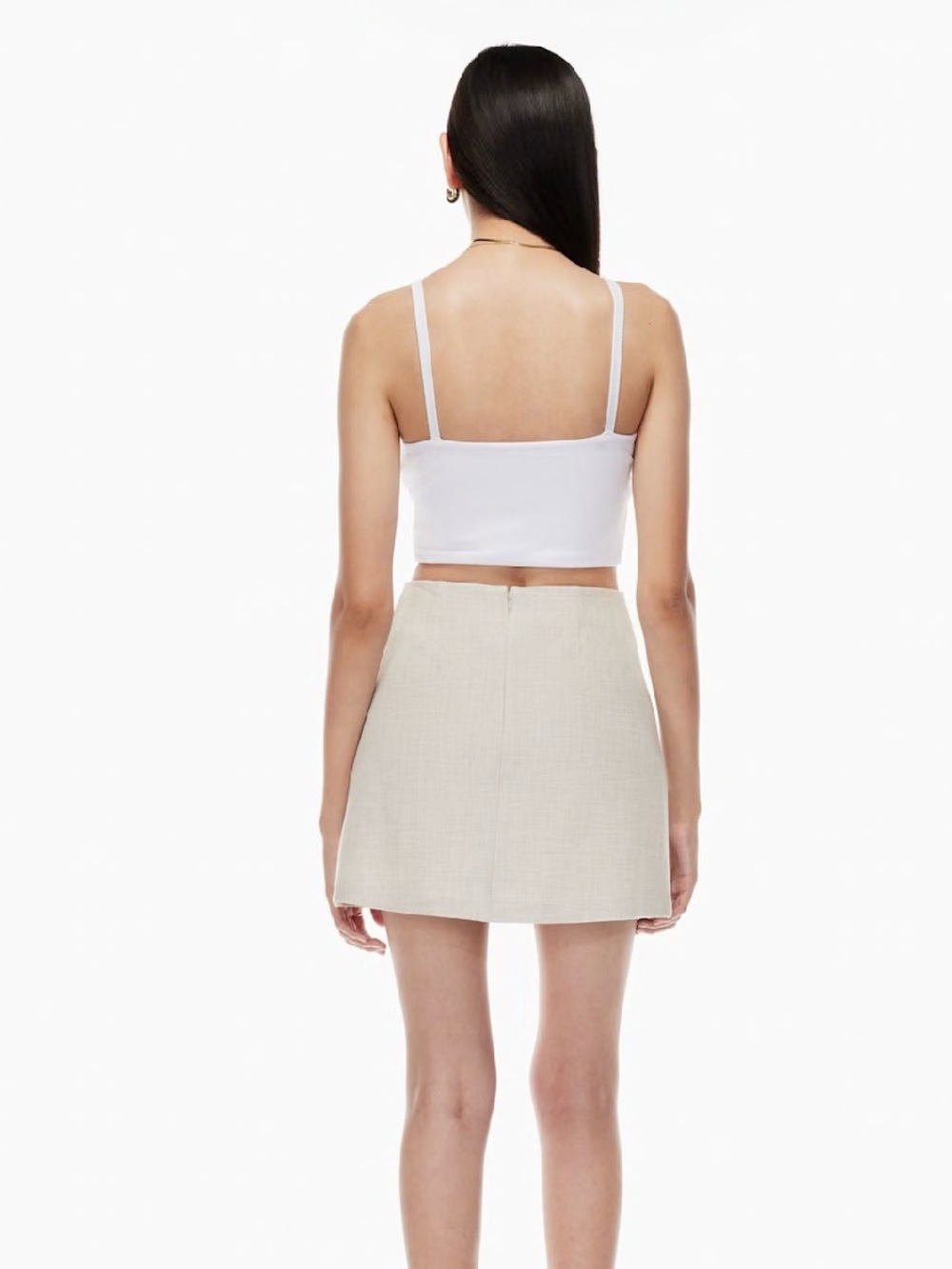 ARITZIA Wilfred Classic Mini Skirt Women’s Size 2 office minimalist twill - Picture 2 of 11